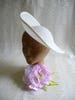 Large Ivory Cream Hat Fascinator Hat Form for DIY Hat Millinery Supply Oblong Teardrop Shape Buckram 12 inch Wide Upturned Brim 