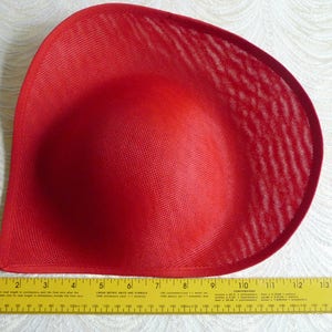 12 White Hatinator Base Fascinator Hat Form for DIY Millinery Supply Buckram 30cm Wide Upturned Brim Not Ready To Wear image 5