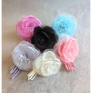 CLEARANCE SALE One Small Rose Blossom with Pin NOS Millinery Flowers for Hats, Fascinators, Brooch Corsage Choose Color S861