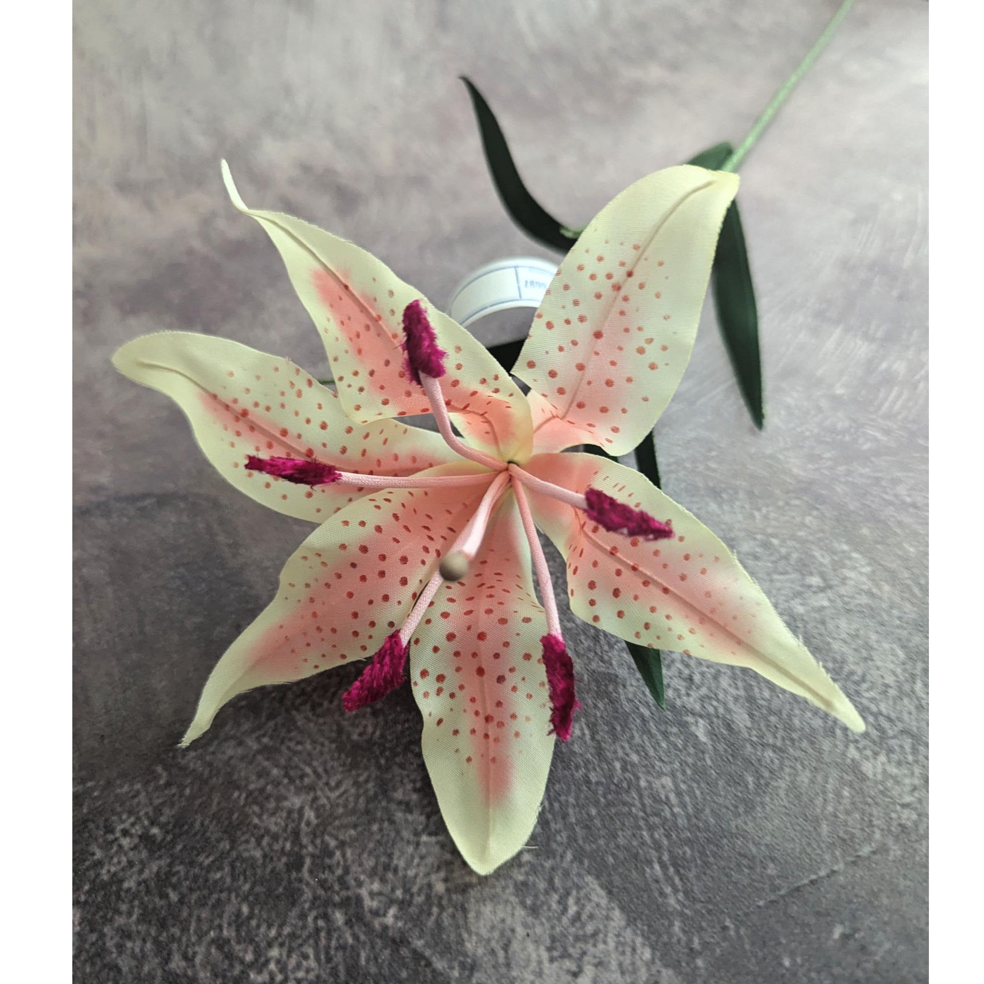 Vintage Stargazer Lily NOS Millinery Flower From Germany for Hats