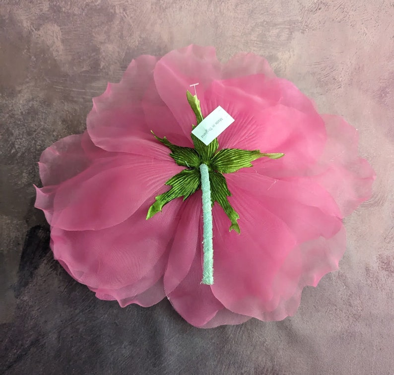 NEW COLOR Large 12 Silk and Velvet Hot Pink Fuchsia Rose for Hats Gowns Home Dec Fascinators Not Ready to Wear image 7