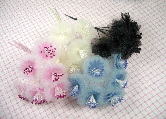 Boutonnieres Bouquets Corsages IVORY Silk Rose Triple Blossom Wild Rose for Bridal Millinery MF 122 Sashes