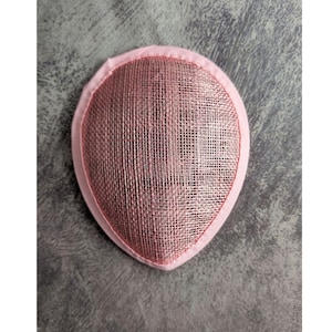 5&quot; Pink Sinamay Fascinator Base for DIY Hat Millinery Supply Teardrop Shape