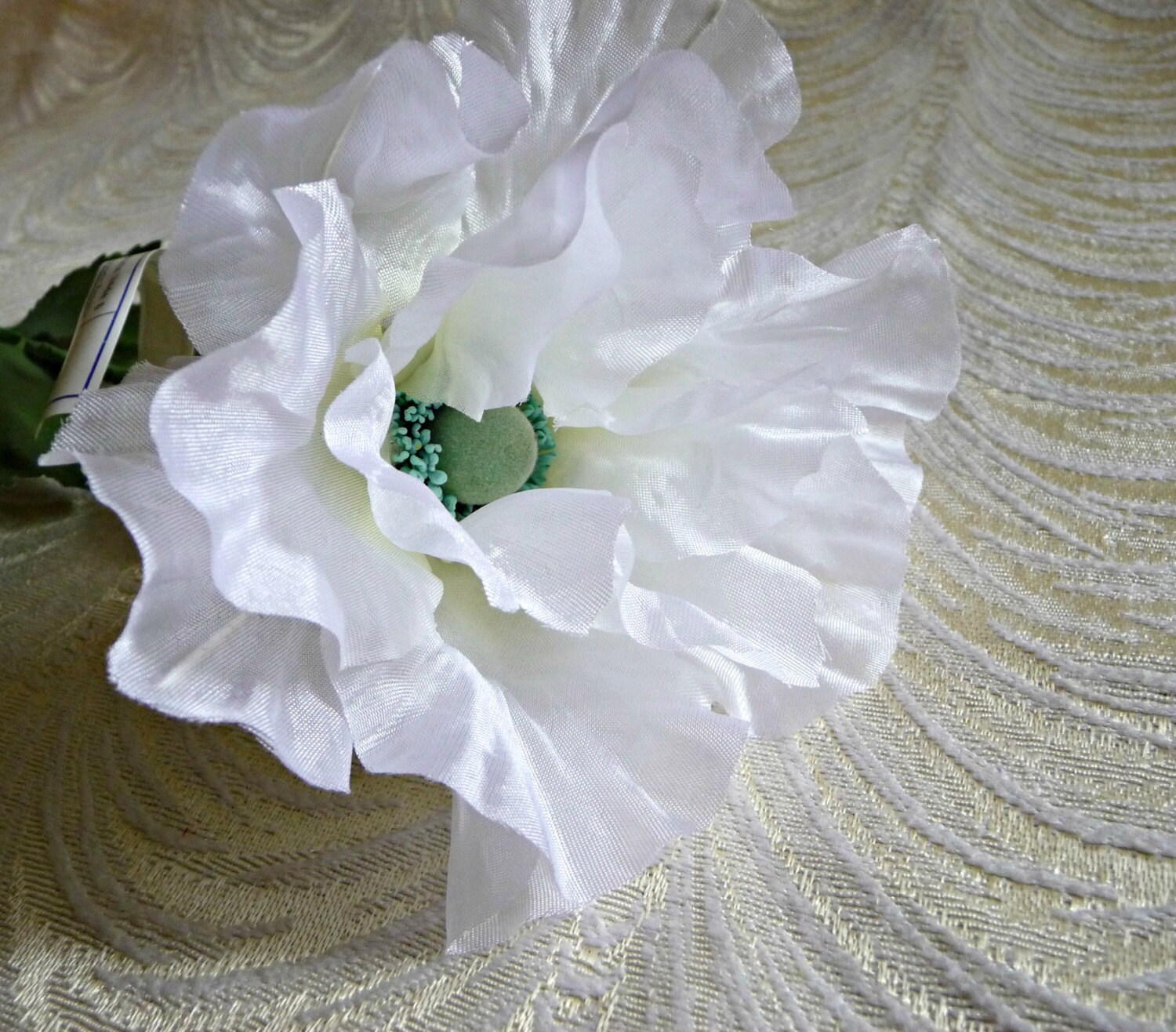 Vintage Silk Millinery Poppy Flower NOS Germany Snow White Etsy