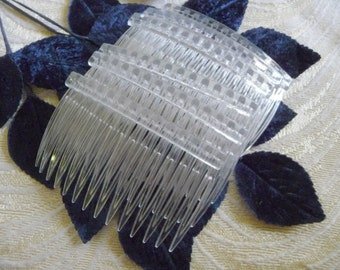 Six Clear Plastic Combs for DIY Millinery Fascinators Hats Veils Hair Accessories