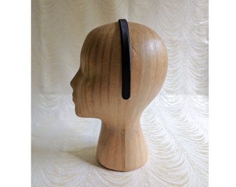 Black Satin Wrapped 13 mm Headband for DIY Millinery Supply Hats Fascinators Aliceband Hair Accessory