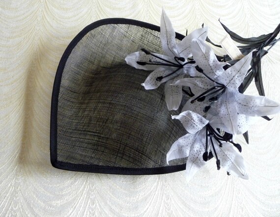 TEARDROP Fascinator Hat Base Black 