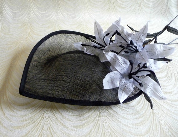 TEARDROP Fascinator Hat Base Black 