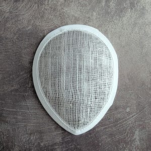 5&quot; White Sinamay Fascinator Base for DIY Hat Millinery Supply Teardrop Shape