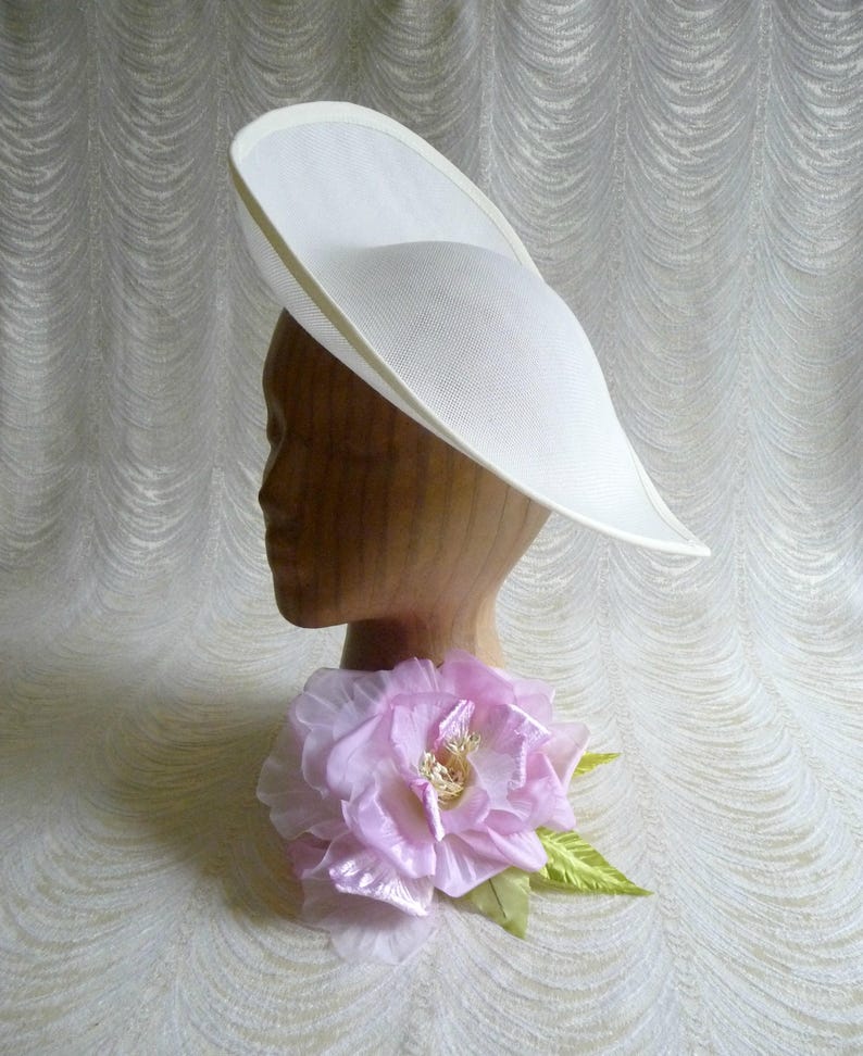 Large Ivory Cream Hat Fascinator Hat Form for DIY Hat Etsy
