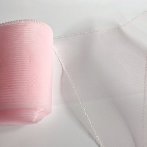 6 Inch Crin Light Pink Horsehair Braid Thread Edge Crinoline for Hats DIY Millinery Supply Embellishment image 3