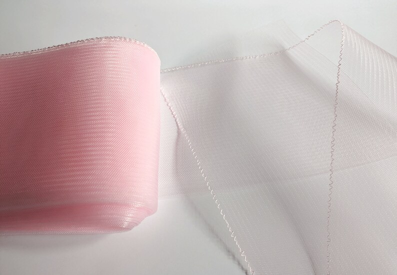 6 Inch Crin Light Pink Horsehair Braid Thread Edge Crinoline for Hats DIY Millinery Supply Embellishment image 3