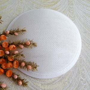 5&quot; White Fascinator Base Buckram Form for DIY Hat Millinery Supply Round Shape