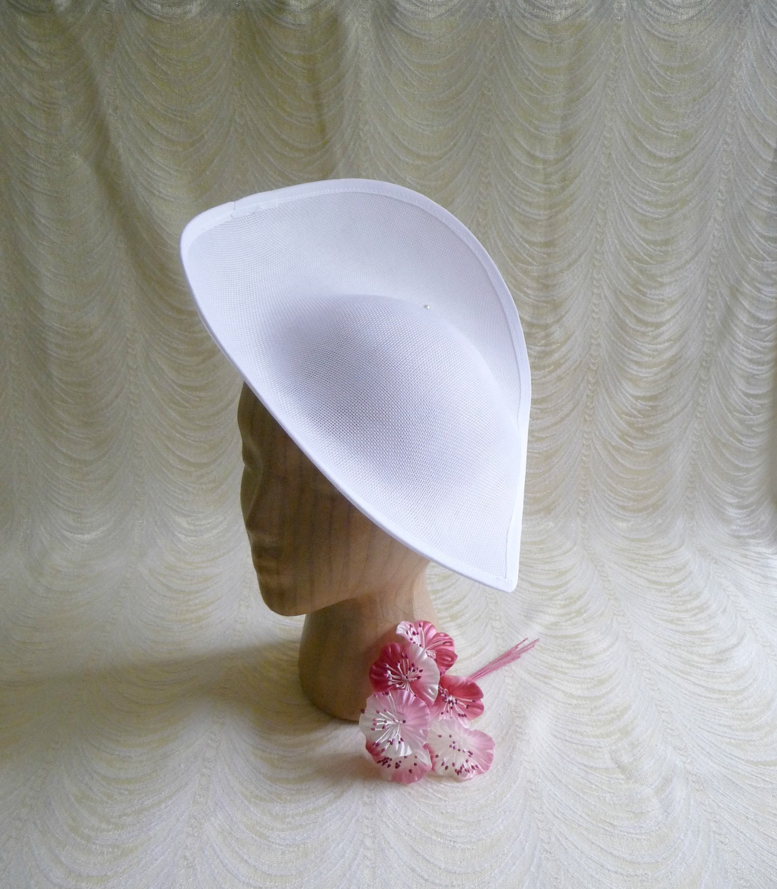 Large White Hat Base Fascinator Hat Form for DIY Hat Millinery Etsy