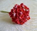 Vintage Paper Forget Me Not Flowers NOS Tiny Cherry Red Bunch for Dolls Crafts Small Blossoms 