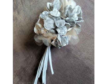 Light Gray Tan Silk and Velvet Millinery Flowers for Hats, Fascinators, Crafts