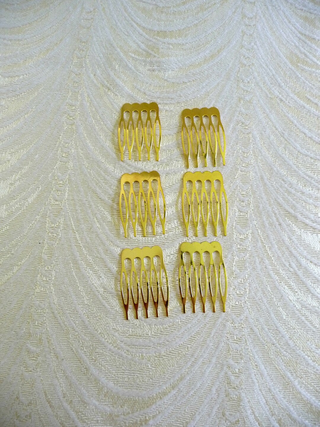 Six Small Gold Metal Combs for DIY Millinery Fascinators Hats Etsy