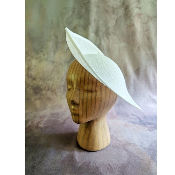12 White Hatinator Base Fascinator Hat Form for DIY Millinery Supply Buckram 30cm Wide Upturned Brim Not Ready to Wear Etsy