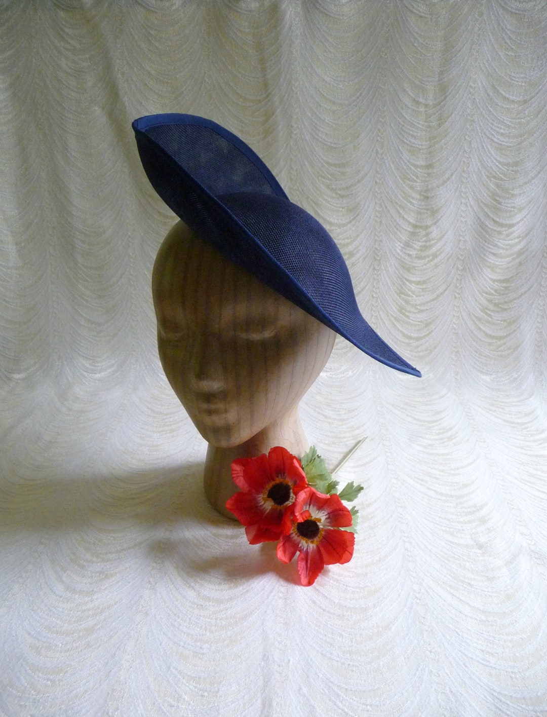 12 Navy Blue Hat Base Fascinator Hat Form for DIY Millinery Supply