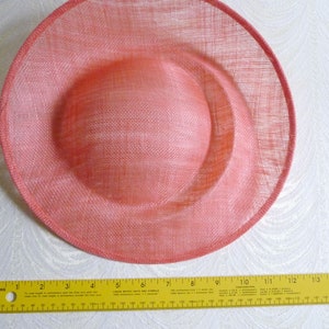 Fuchsia Pink Saucer Hat Base Sinamay Straw Fascinator Hat Form for DIY Millinery Supply 12 Inch Round Shape Upturned Brim Not Ready to Wear image 8