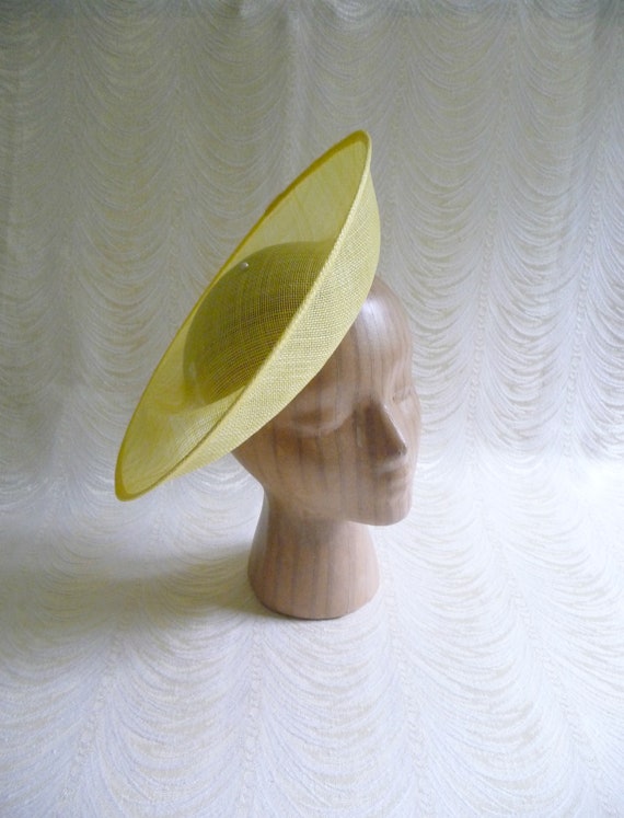 Yellow Saucer Hat Base Sinamay Straw Fascinator Hat Form for Etsy