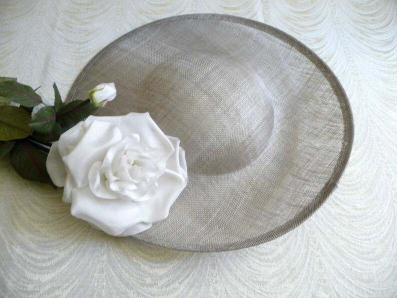 Gray Saucer Hat Base Contoured Sinamay Straw Wide Hat Form for Etsy
