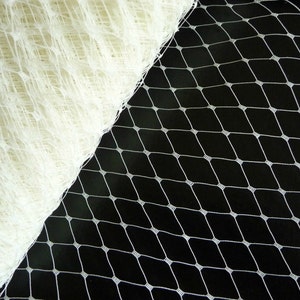 12 Inch Ivory Veiling for Hats Millinery Supply Bridal Veil Blusher Birdcage Russian French Netting DIY Veils Wedding Fascinators