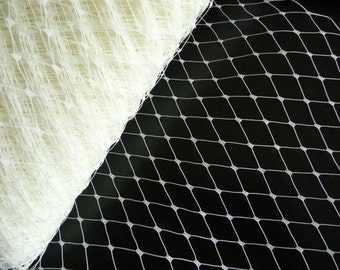 12 Inch Ivory Veiling for Hats Millinery Supply Bridal Veil Blusher Birdcage Russian French Netting DIY Veils Wedding Fascinators