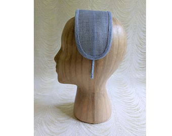 Light Blue Sinamay Fascinator Base on Headband for DIY Millinery