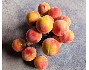 Vintage Peaches 18 Millinery Fruit Decorations NOS from Germany for Hats Crafts