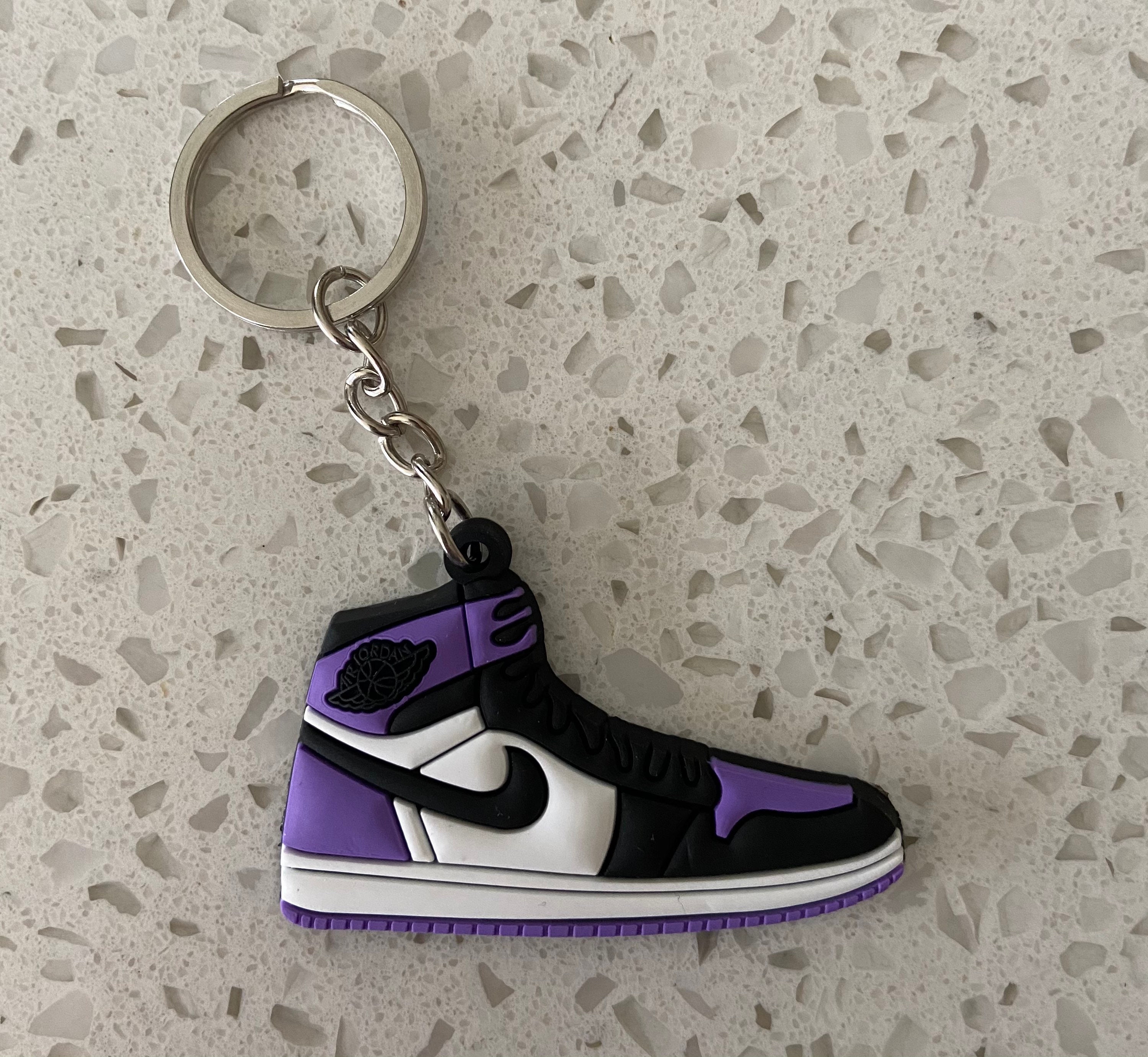 Nike Jordan 1 Court Purple keychain Etsy