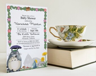 Totoro Invitation Etsy