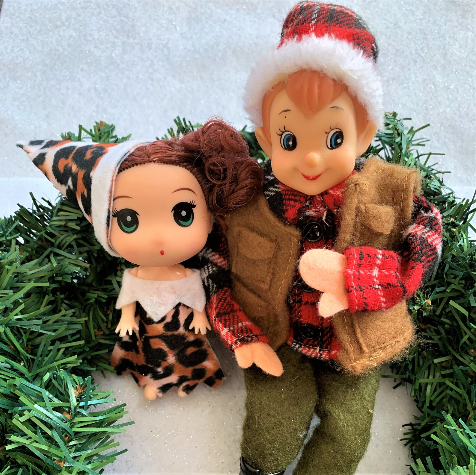 Cheetah Print Leopard Print Toddler Elf Doll With Light Etsy