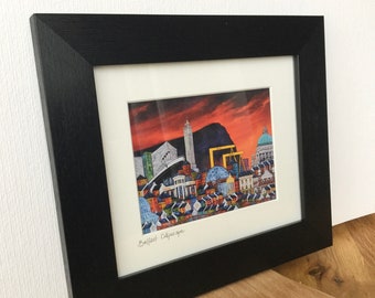 Belfast Cityscape, print from original artwork by OliveDuffy