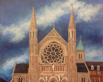 Clonard Monastery, Belfast, print from original art by OliveDuffy