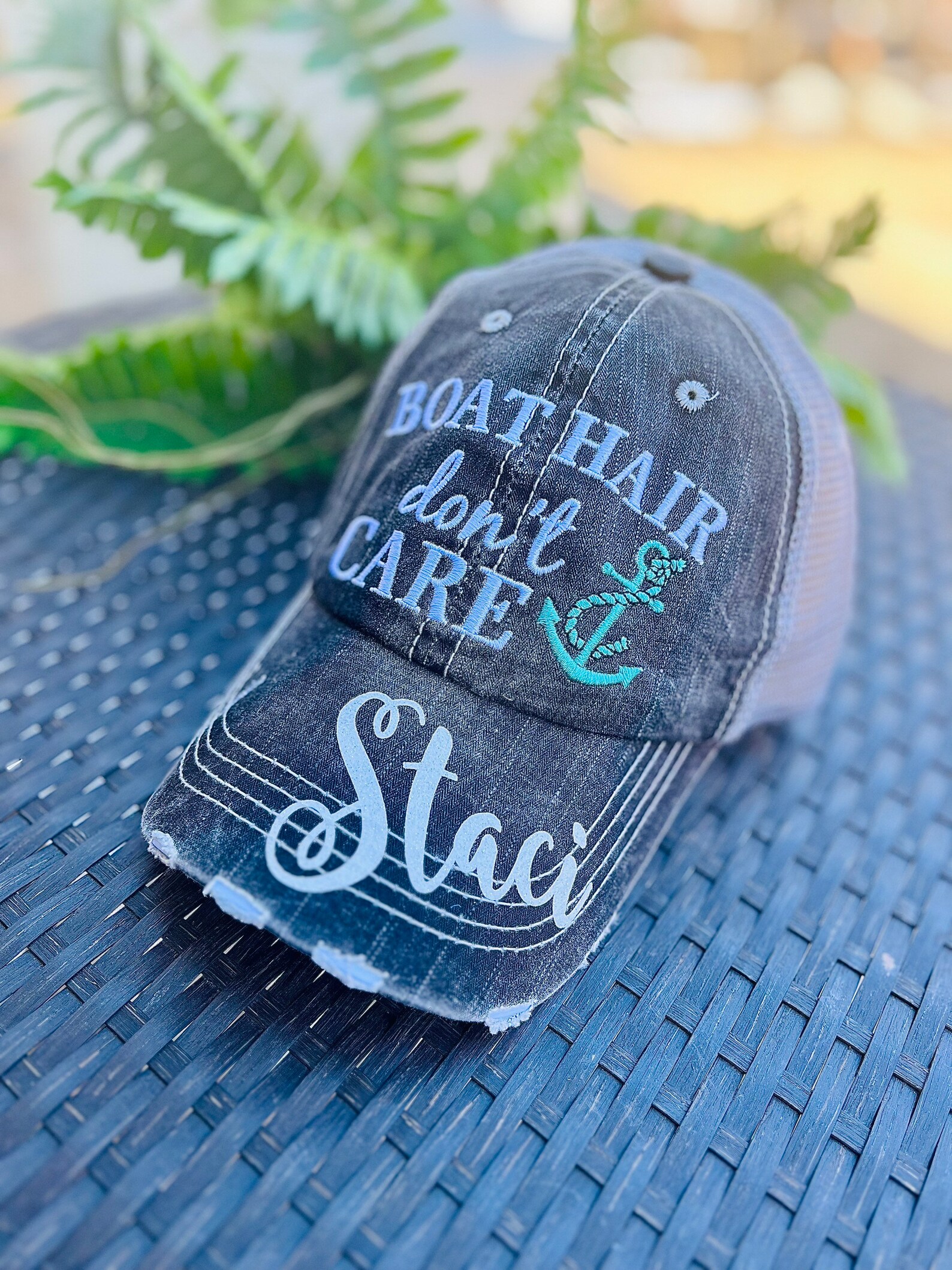 Personalized BOAT Hats Boat Hair Dont Care Kayak Hair Dont Etsy