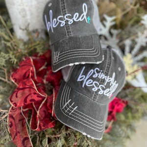 Faith and Blessed Hats Faith Over Fear Simply Blessed Grateful Blessed ...