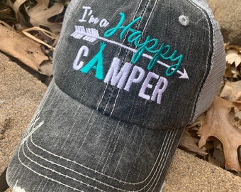 Happy Camper Hat - Etsy