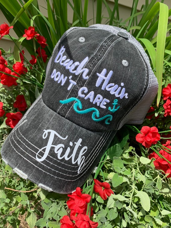 Hats Beach Hair Don't Care Gray Unisex 