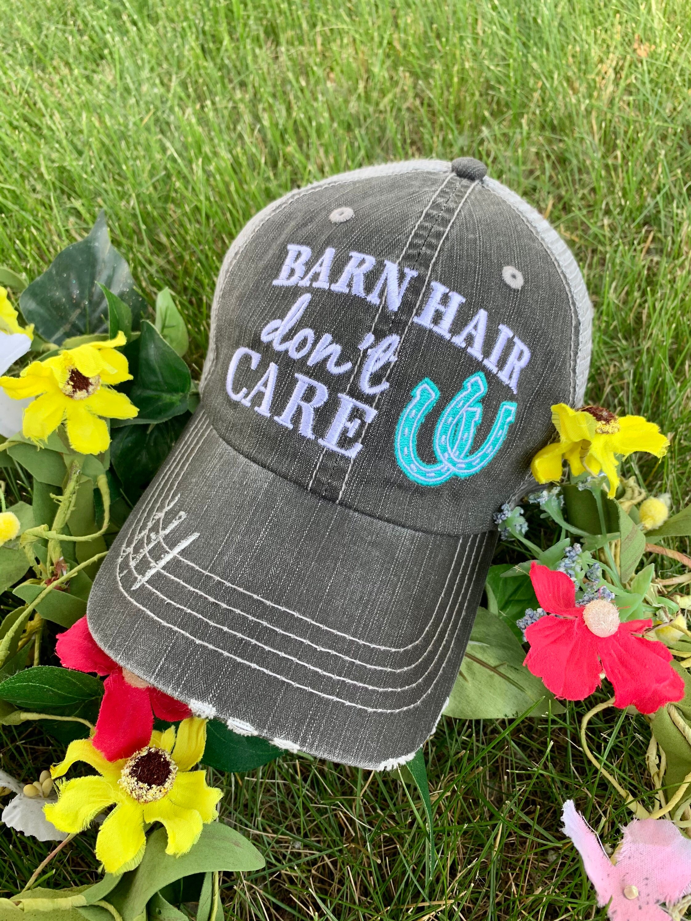 Personalized Barn Hats Barn Hair Dont Care Embroidered Womens Etsy