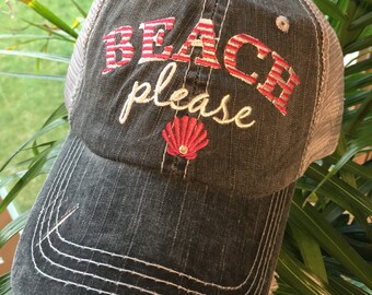Personalized Beach Hat Beach Please 