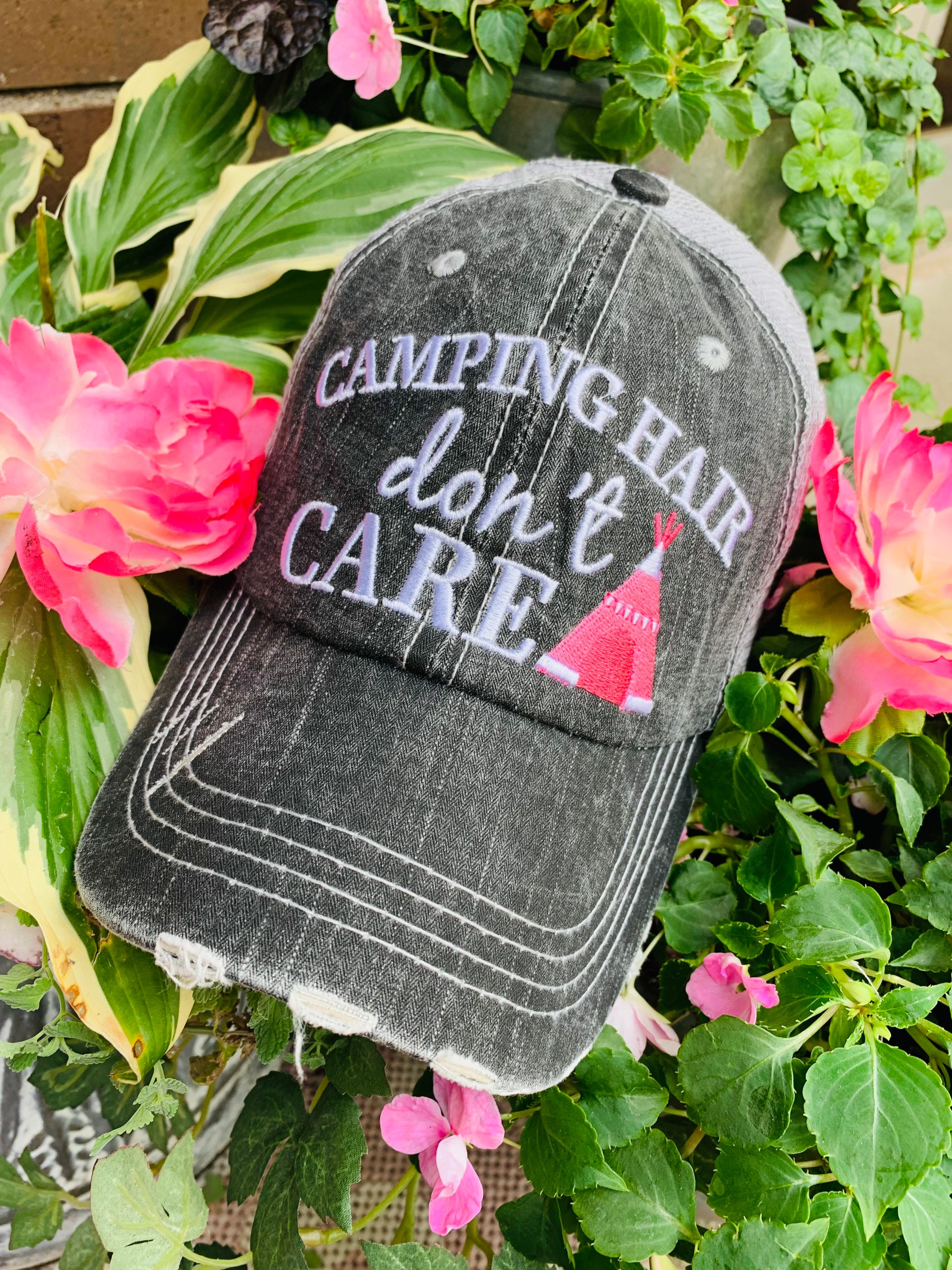 Personalized Camping Hats Unisex Embroidered Trucker Cap RV There yet Happy  Camper Camp Hair Glamping Camper Tents 