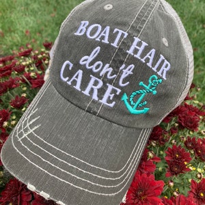 Personalized BOAT Hats Boat Hair Dont Care Kayak Hair Dont - Etsy