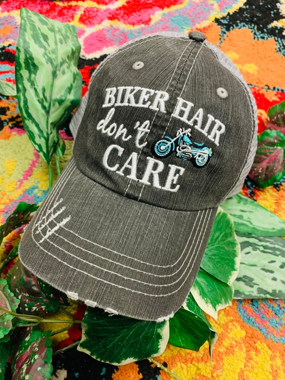 Motorcycle Hats Biker Hair Dont Care 