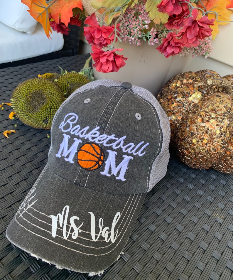 Personalized Basketball Hats Basketball Mom Embroidered Womens Etsy