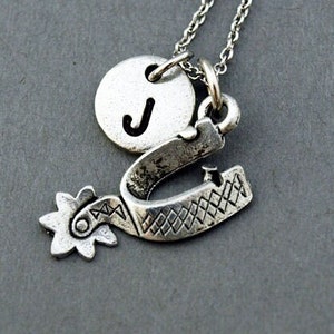 Cowboy Spur necklace, Western spur, Spur charm, riding boots spur, antique silver, initial necklace, personalized, monogram
