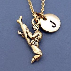 Karate necklace, Karate fighters, Black belt, Karate charm, Karate teacher, Martial arts charm, initial necklace, personalized, monogram