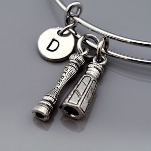 Salt and Pepper bangle, Salt bottle pepper mill, two best friends bracelet, best friend jewelry, initial bracelet, personalized, monogram