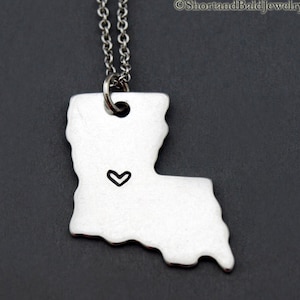 Sterling silver Louisiana necklace – State Love Jewelry