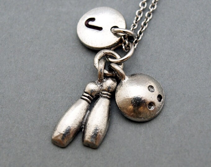 Bowling necklace Bowling pins Bowling ball bowling charm Etsy